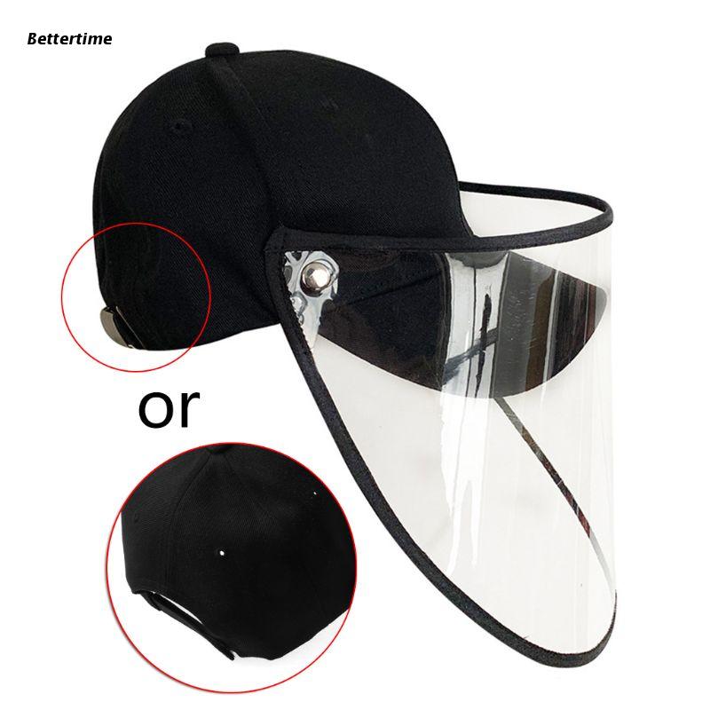 B36D UniAnti-Spitting Splash Protective Baseball Anti-Fog Saliva Dustproof Detachable Face Shield Safety Mask Isolation
